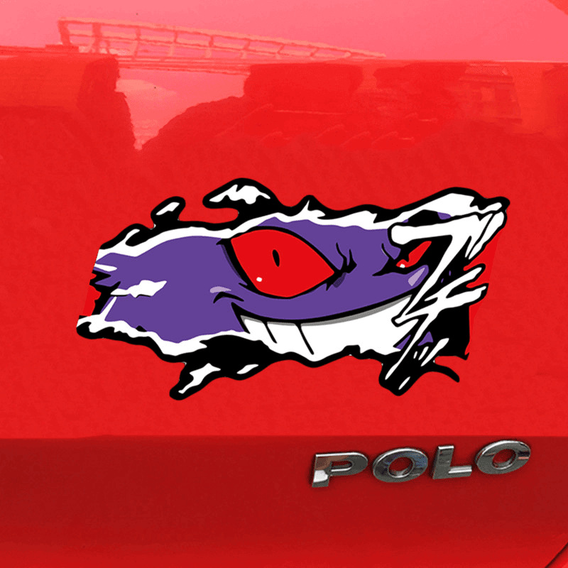 Pokemon Anime Merchandise - Coole Anime-Ware, Autoaufkleber, Gengar Pokemon, böser