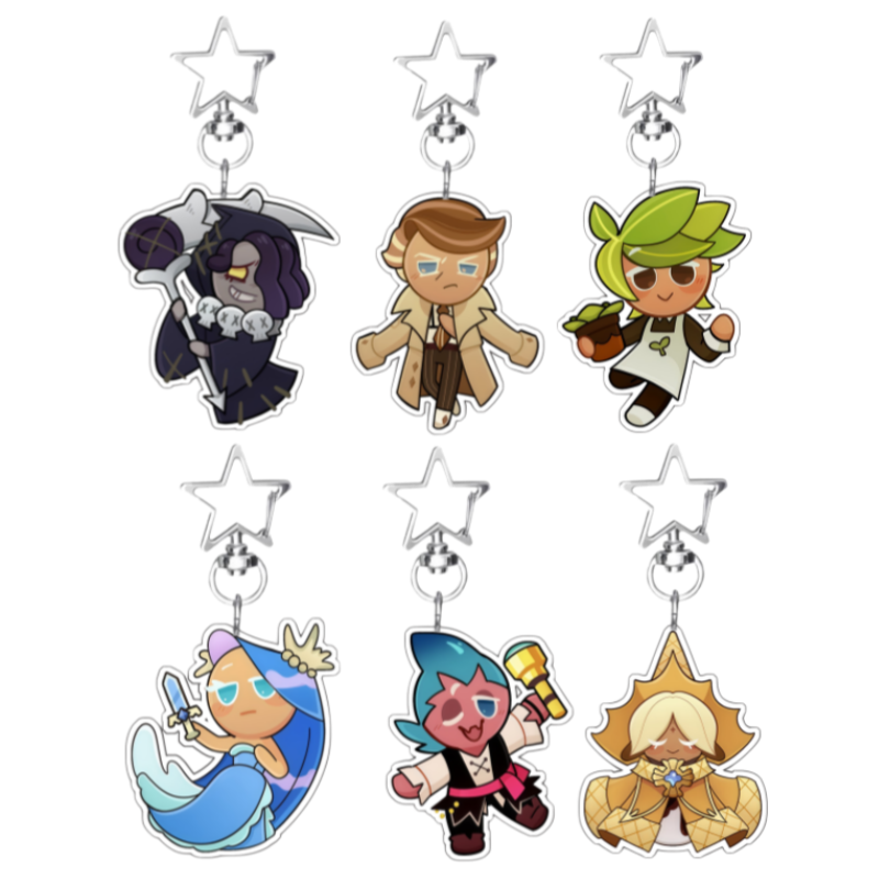 Anime Kingdom Merchandise - 6 cm Acryl-Schlüsselanhänger für Cookie Run: