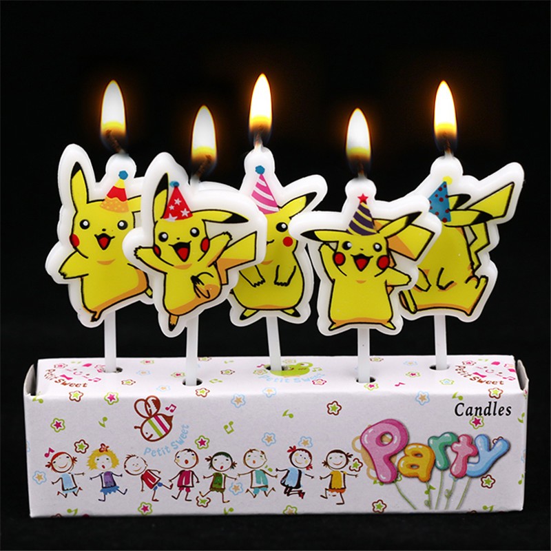 Pokemon Anime Merchandise - 5 teile/los Pokemon Geburtstag Kuchen Kerze