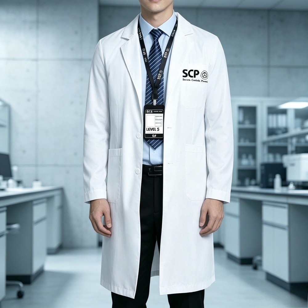 Anime Merchandise Jacket - SCP Merchandise Weißer Laborkittel Anime Cosplay