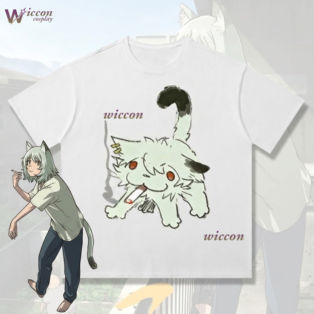 Anime Merchandise T-Shirts - YesOk Chainsmoker Cat Yaniko Satou Niedliches