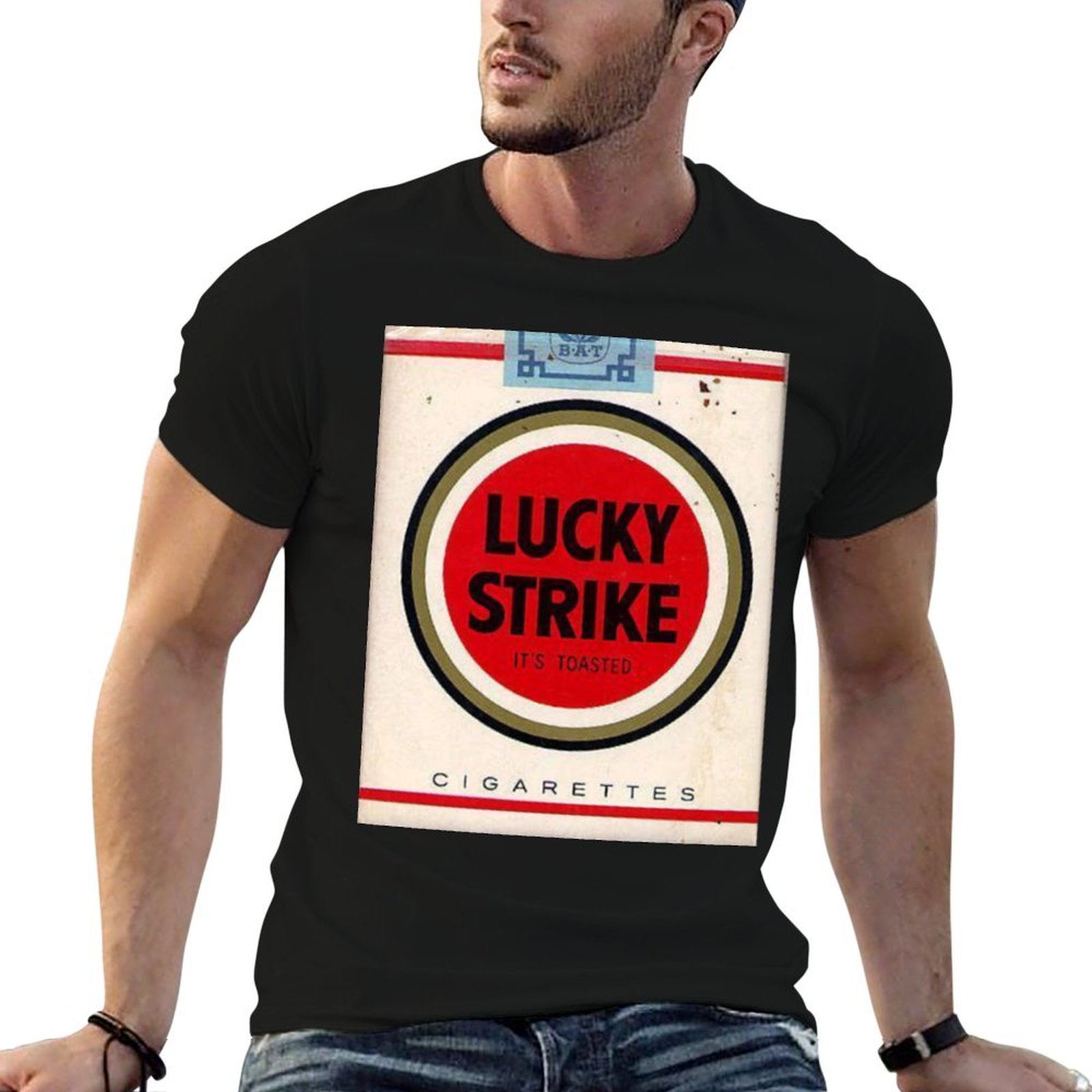 Anime Merchandise T-Shirts - BESTSELLER Lucky Strike Merchandise T-Shirt Herren-T-Shirt