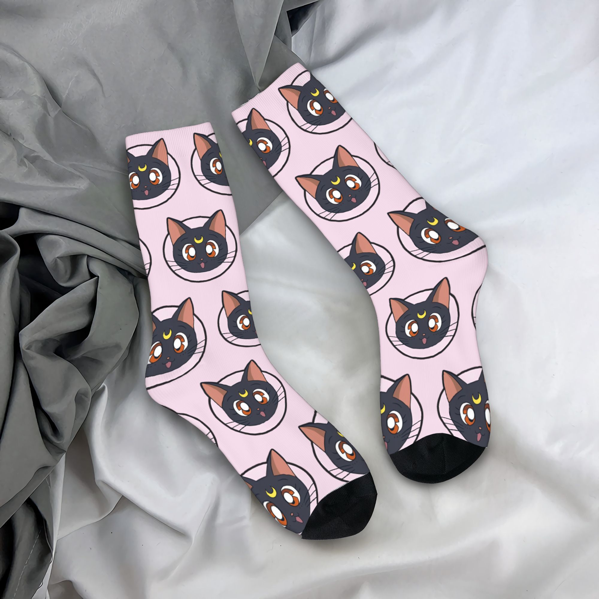 Anime Merchandise For Girls - Trendige Unisex-Crew-Socken Sailors Moons Luna Mädchen