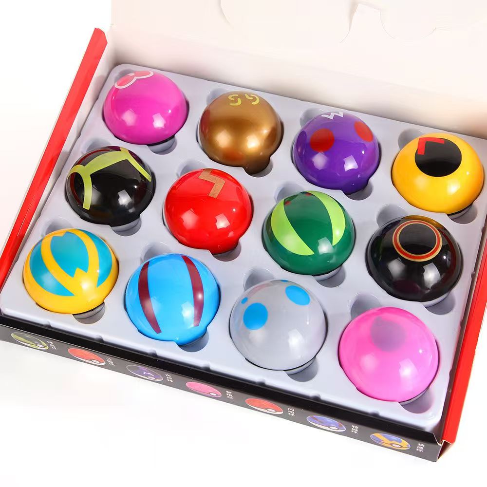 Pokemon Anime Merchandise - Pokemon-Figur, 12 Stück/Set, Pokéball, Actionfigur, Cartoon,