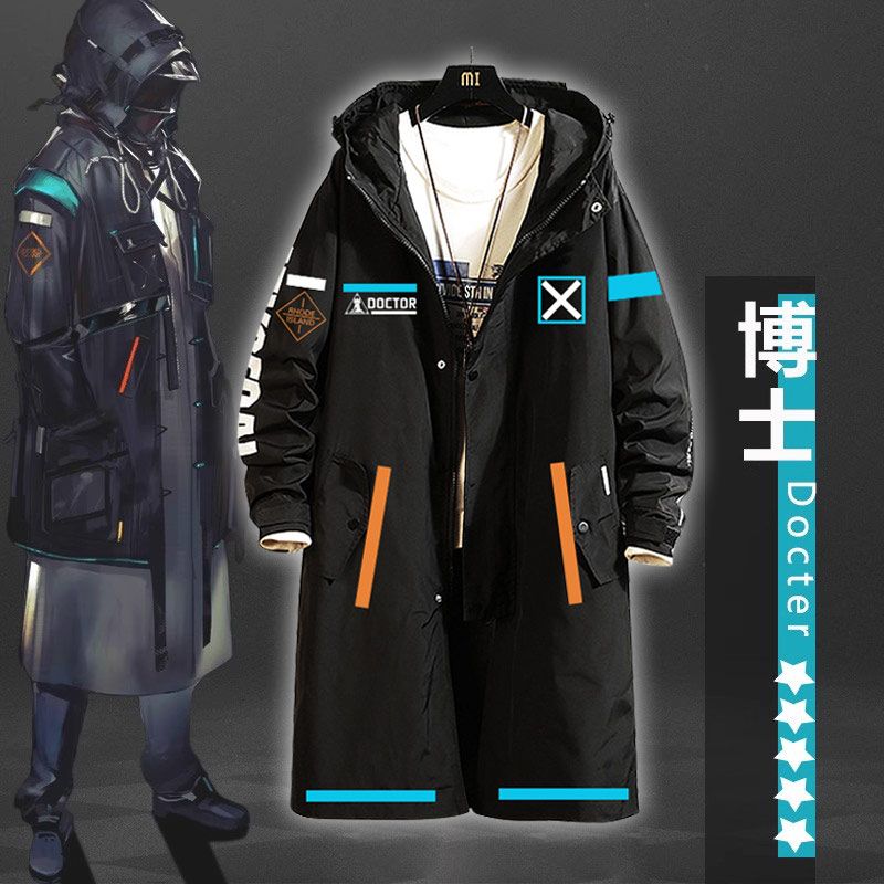 Anime Merchandise Jacket - Arknights Kreativer und einzigartiger Anime-Merchandise-Mittellanger Trenchcoat,