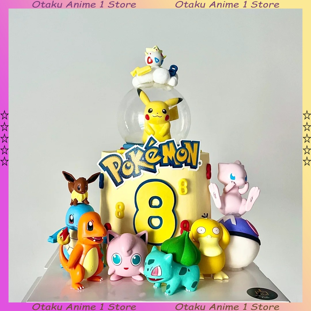 Pokemon Anime Merchandise - 13 TEILE/SATZ Pikachu Kuchen Topper Dekoration
