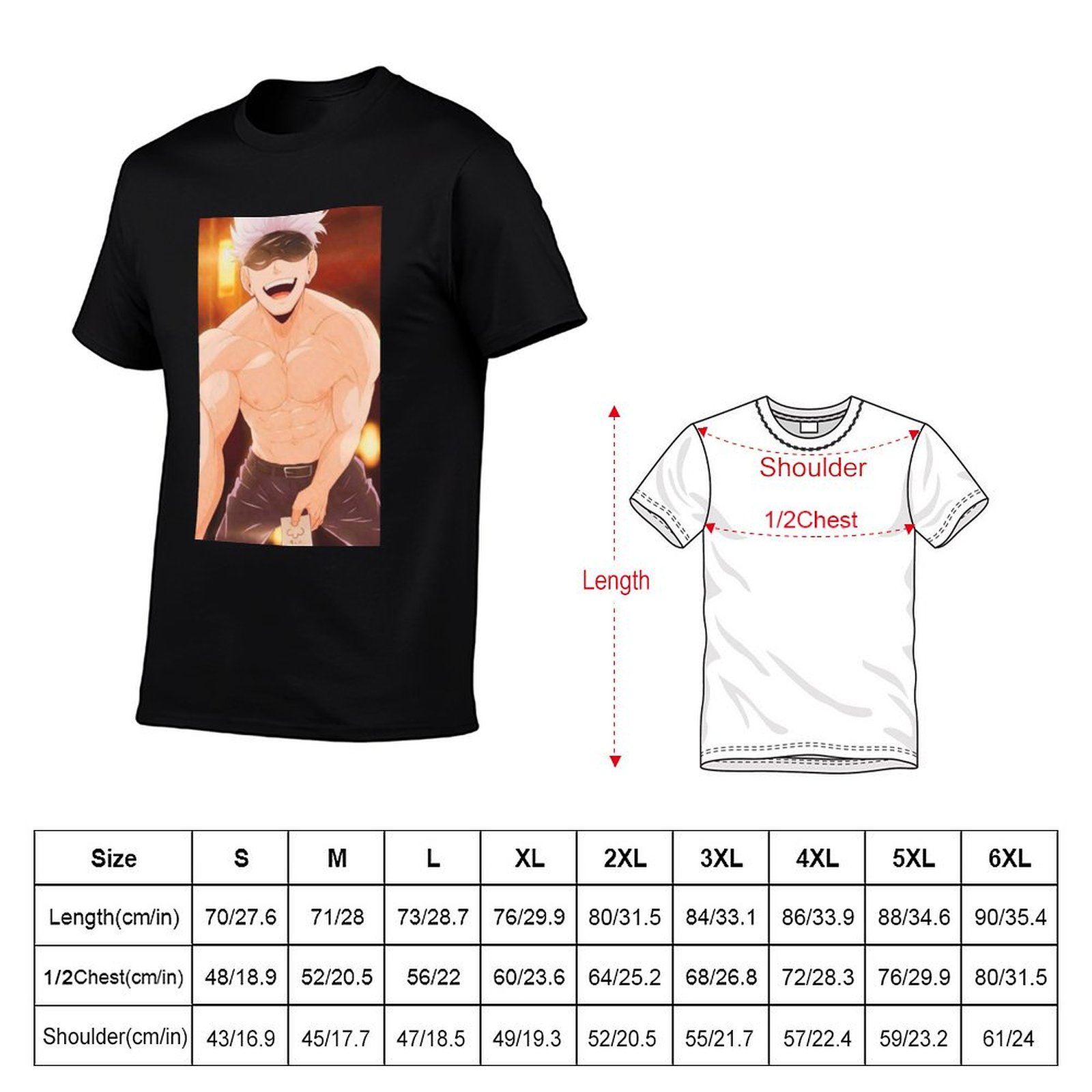 Gojo Satoru Merchandise T-Shir – Anime Merchandise T-Shirts Bewertung und Preis